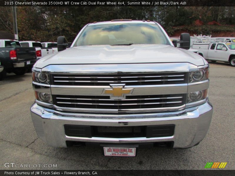 Summit White / Jet Black/Dark Ash 2015 Chevrolet Silverado 3500HD WT Crew Cab Dual Rear Wheel 4x4