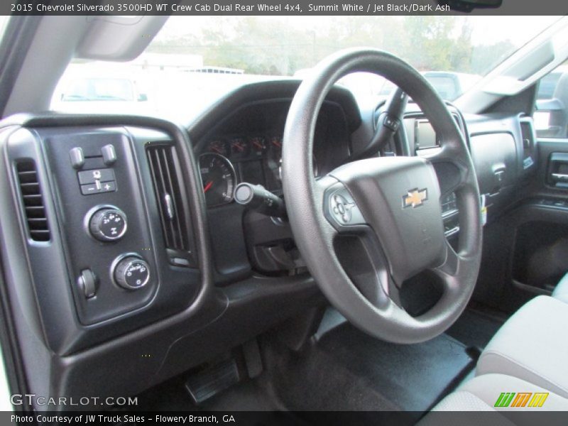 Summit White / Jet Black/Dark Ash 2015 Chevrolet Silverado 3500HD WT Crew Cab Dual Rear Wheel 4x4