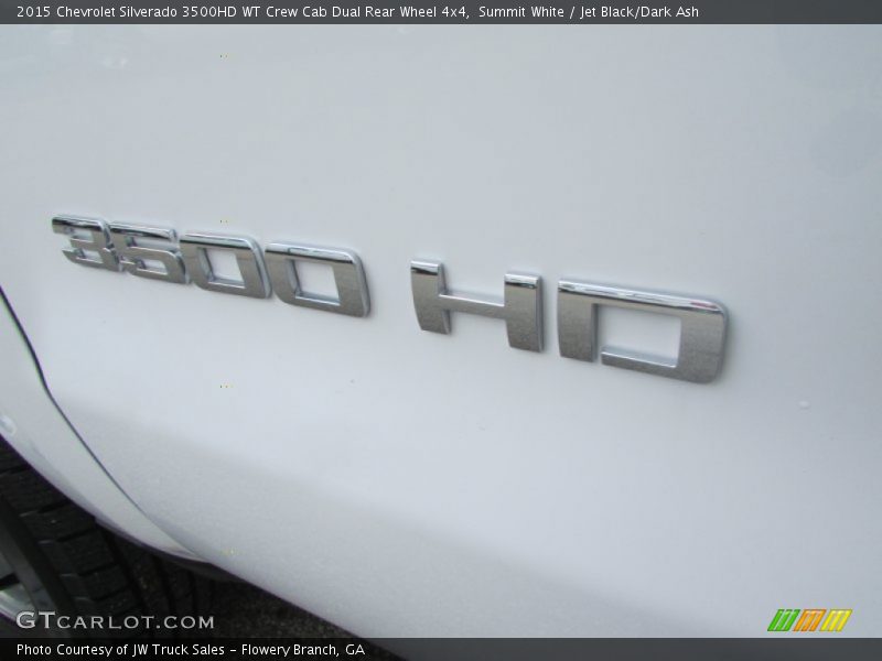 Summit White / Jet Black/Dark Ash 2015 Chevrolet Silverado 3500HD WT Crew Cab Dual Rear Wheel 4x4