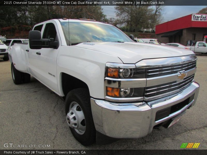 Summit White / Jet Black/Dark Ash 2015 Chevrolet Silverado 3500HD WT Crew Cab Dual Rear Wheel 4x4