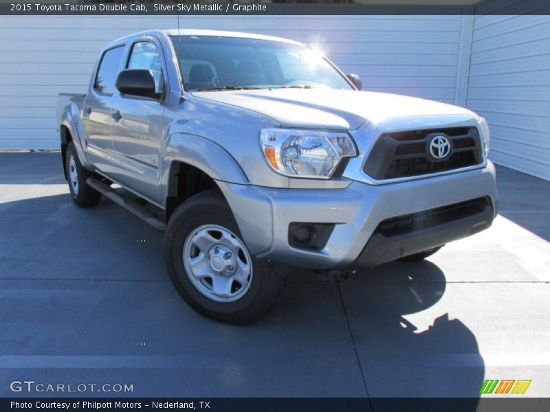 Silver Sky Metallic / Graphite 2015 Toyota Tacoma Double Cab