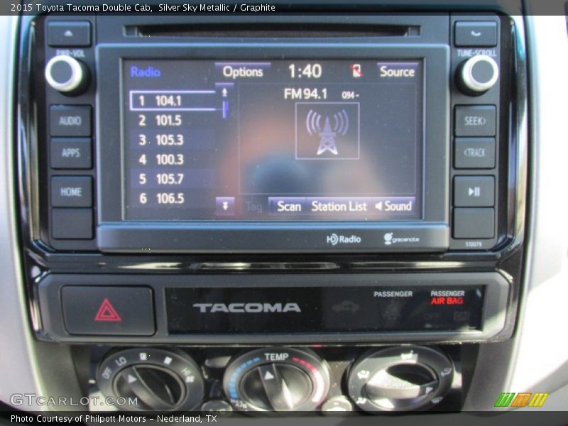 Silver Sky Metallic / Graphite 2015 Toyota Tacoma Double Cab