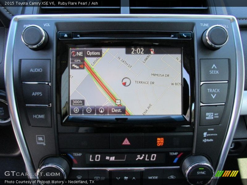 Navigation of 2015 Camry XSE V6