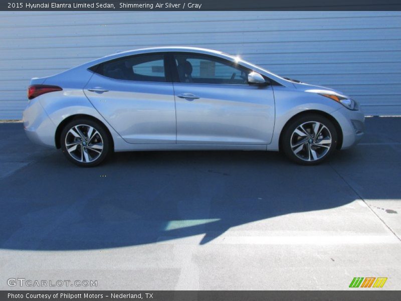 Shimmering Air Silver / Gray 2015 Hyundai Elantra Limited Sedan