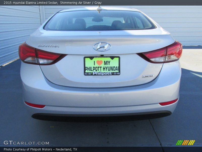 Shimmering Air Silver / Gray 2015 Hyundai Elantra Limited Sedan
