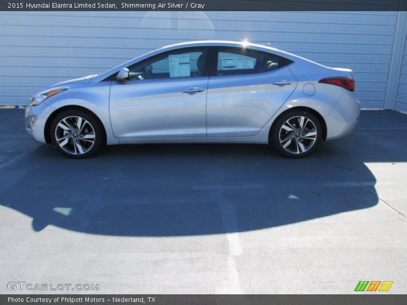 Shimmering Air Silver / Gray 2015 Hyundai Elantra Limited Sedan