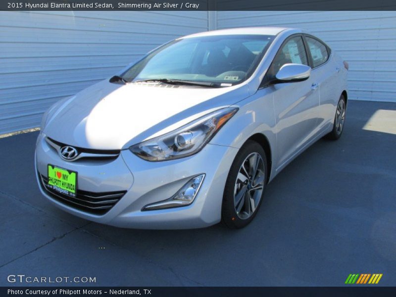 Shimmering Air Silver / Gray 2015 Hyundai Elantra Limited Sedan