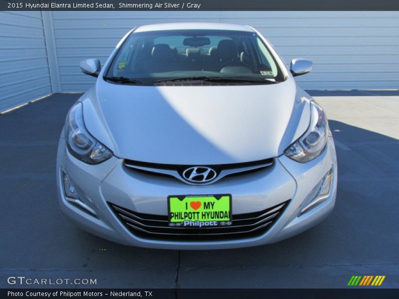 Shimmering Air Silver / Gray 2015 Hyundai Elantra Limited Sedan