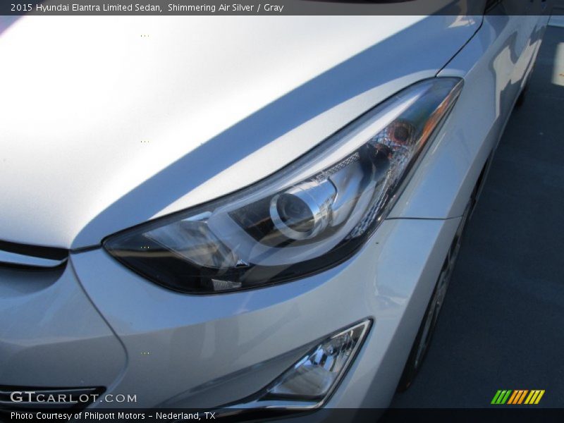 Shimmering Air Silver / Gray 2015 Hyundai Elantra Limited Sedan