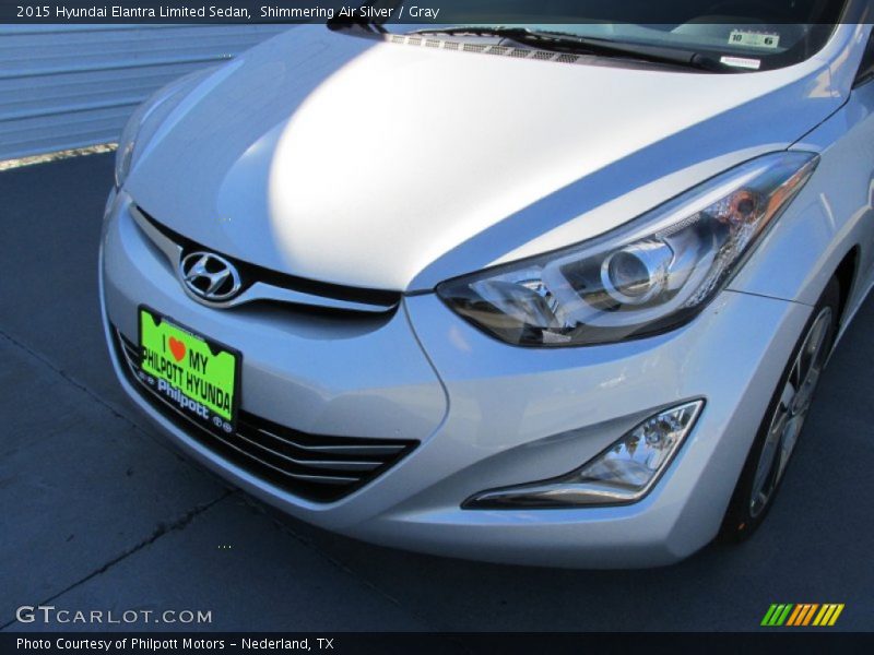 Shimmering Air Silver / Gray 2015 Hyundai Elantra Limited Sedan
