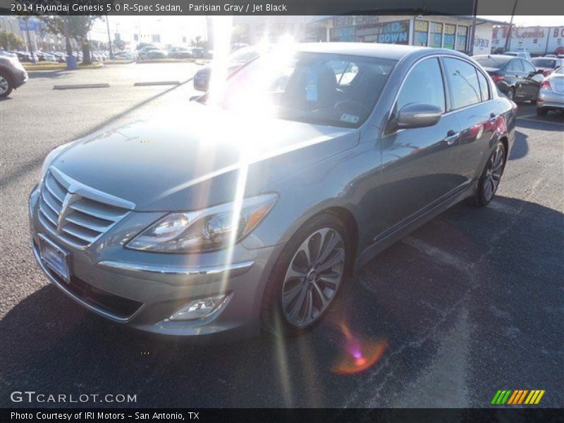Parisian Gray / Jet Black 2014 Hyundai Genesis 5.0 R-Spec Sedan