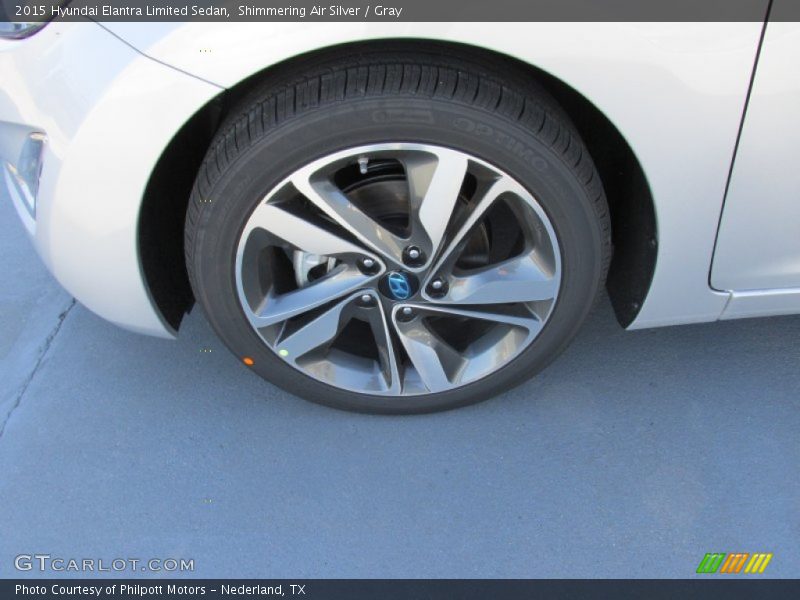 Shimmering Air Silver / Gray 2015 Hyundai Elantra Limited Sedan
