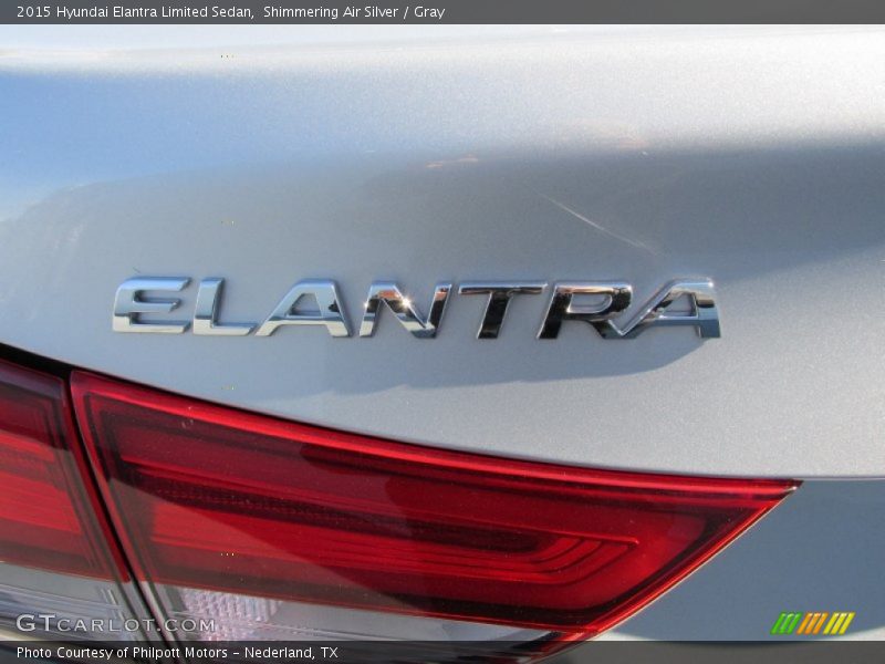 Shimmering Air Silver / Gray 2015 Hyundai Elantra Limited Sedan