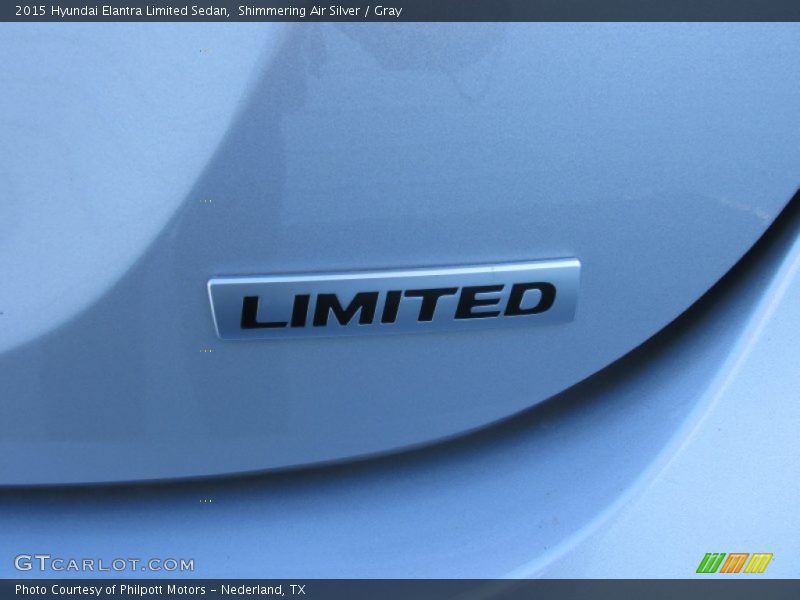 Shimmering Air Silver / Gray 2015 Hyundai Elantra Limited Sedan