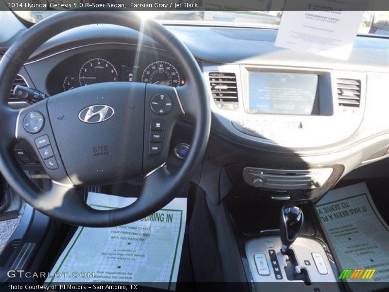 Parisian Gray / Jet Black 2014 Hyundai Genesis 5.0 R-Spec Sedan