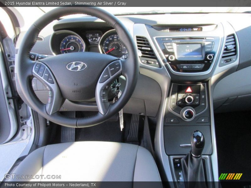 Shimmering Air Silver / Gray 2015 Hyundai Elantra Limited Sedan