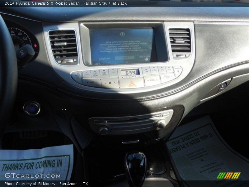 Parisian Gray / Jet Black 2014 Hyundai Genesis 5.0 R-Spec Sedan