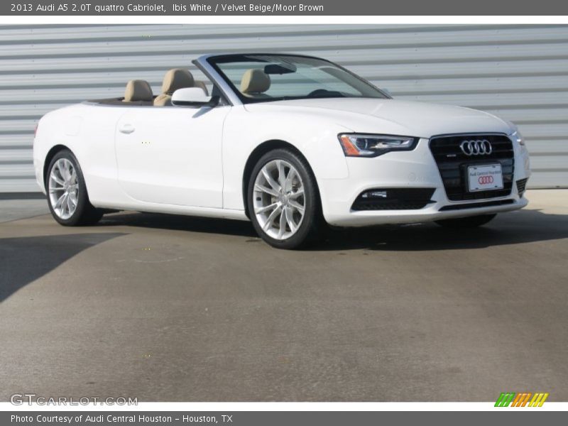 Ibis White / Velvet Beige/Moor Brown 2013 Audi A5 2.0T quattro Cabriolet