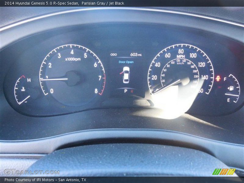 Parisian Gray / Jet Black 2014 Hyundai Genesis 5.0 R-Spec Sedan