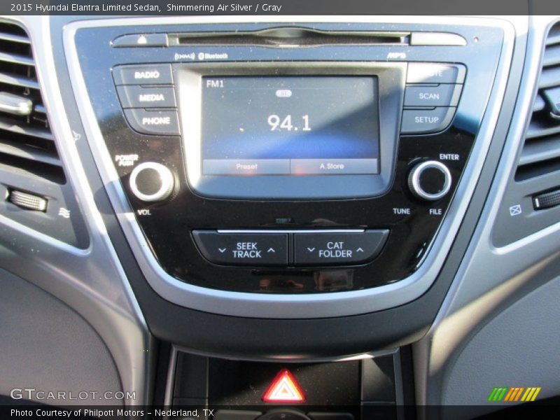 Shimmering Air Silver / Gray 2015 Hyundai Elantra Limited Sedan