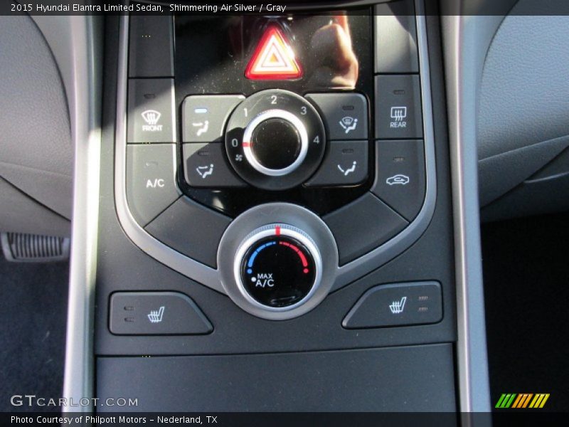 Shimmering Air Silver / Gray 2015 Hyundai Elantra Limited Sedan