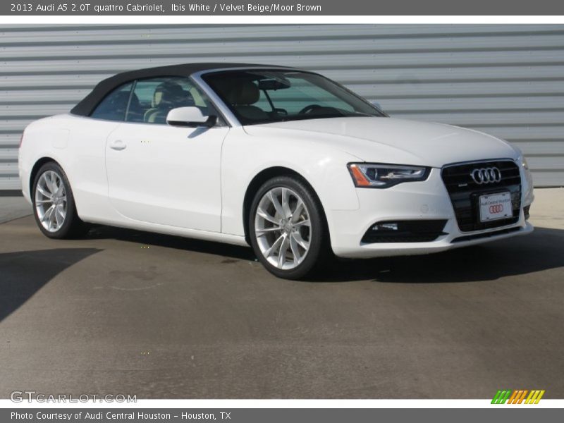 Ibis White / Velvet Beige/Moor Brown 2013 Audi A5 2.0T quattro Cabriolet