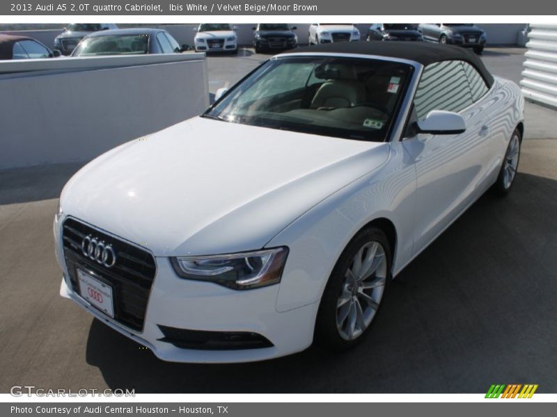 Ibis White / Velvet Beige/Moor Brown 2013 Audi A5 2.0T quattro Cabriolet