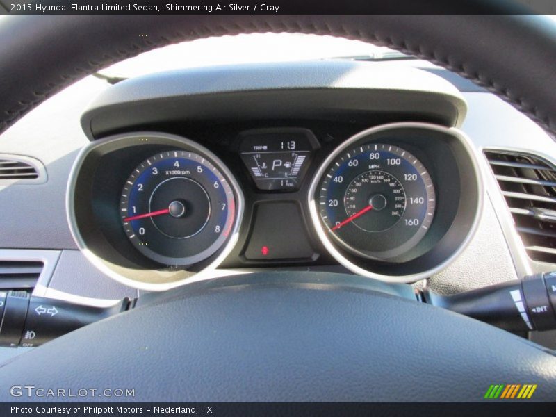 Shimmering Air Silver / Gray 2015 Hyundai Elantra Limited Sedan