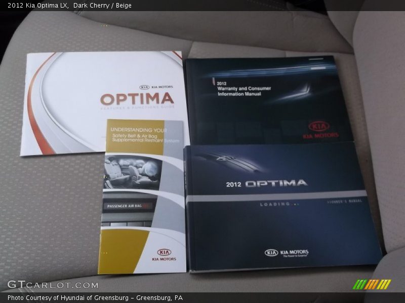 Dark Cherry / Beige 2012 Kia Optima LX