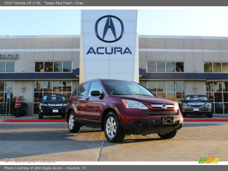 Tango Red Pearl / Gray 2007 Honda CR-V EX