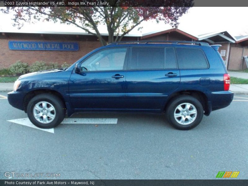 Indigo Ink Pearl / Ivory 2003 Toyota Highlander V6 4WD