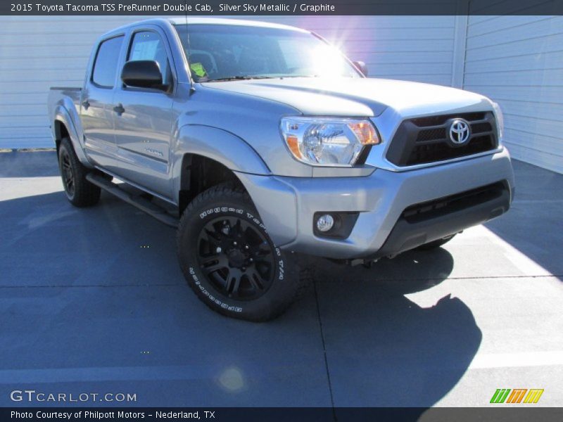 Silver Sky Metallic / Graphite 2015 Toyota Tacoma TSS PreRunner Double Cab