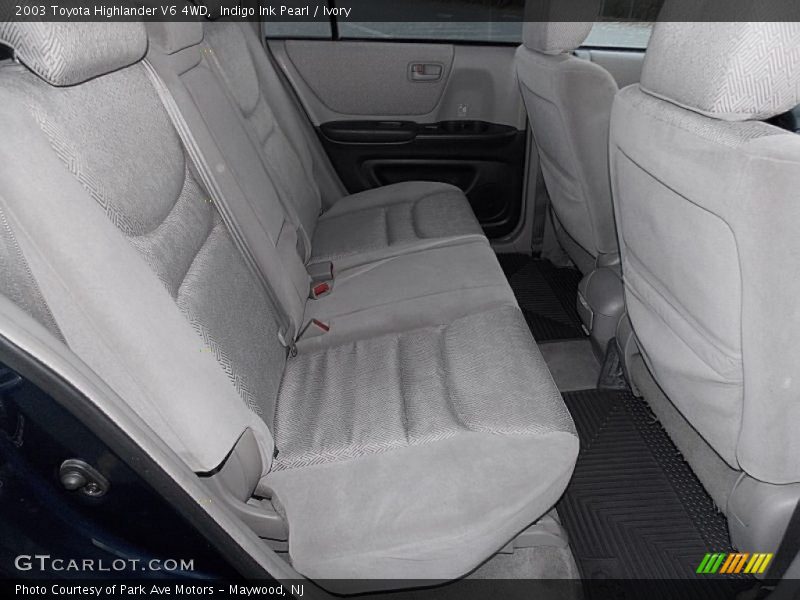 Rear Seat of 2003 Highlander V6 4WD