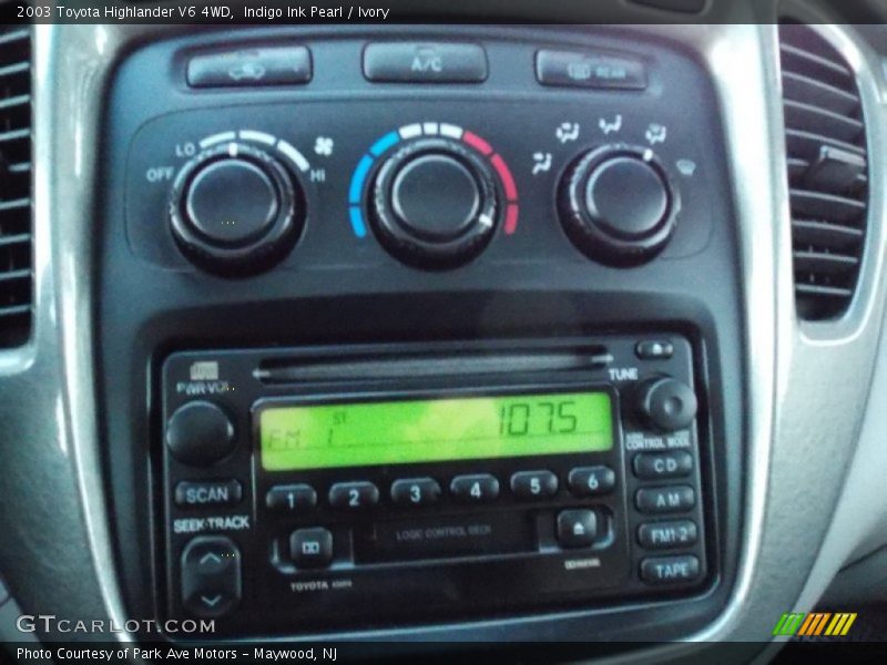 Controls of 2003 Highlander V6 4WD