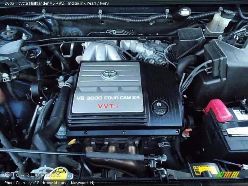  2003 Highlander V6 4WD Engine - 3.0 Liter DOHC 24-Valve VVT V6