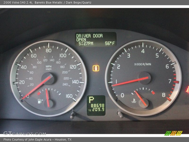 Barents Blue Metallic / Dark Beige/Quartz 2006 Volvo S40 2.4i