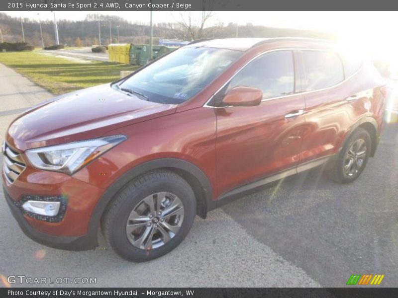 Canyon Copper / Beige 2015 Hyundai Santa Fe Sport 2.4 AWD