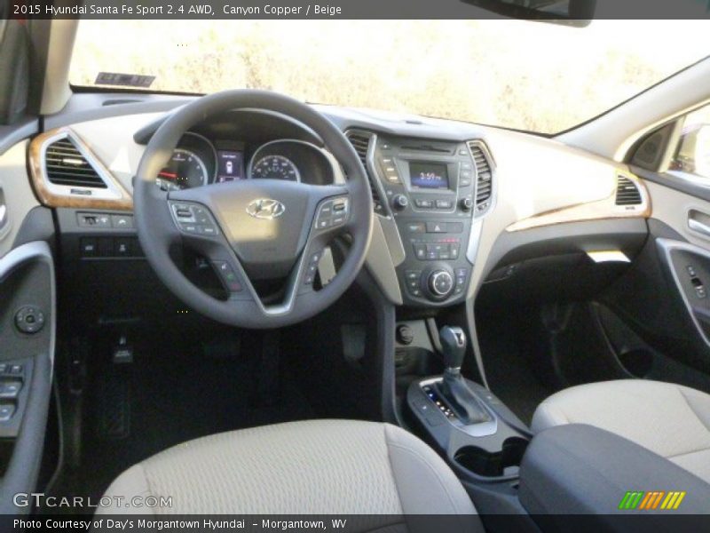Beige Interior - 2015 Santa Fe Sport 2.4 AWD 