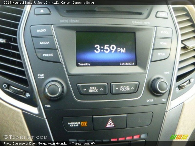 Canyon Copper / Beige 2015 Hyundai Santa Fe Sport 2.4 AWD