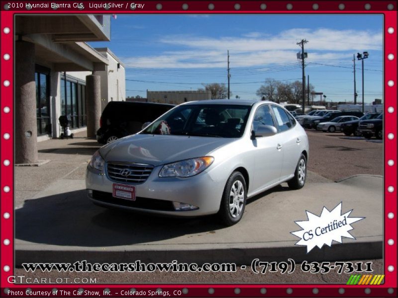 Liquid Silver / Gray 2010 Hyundai Elantra GLS