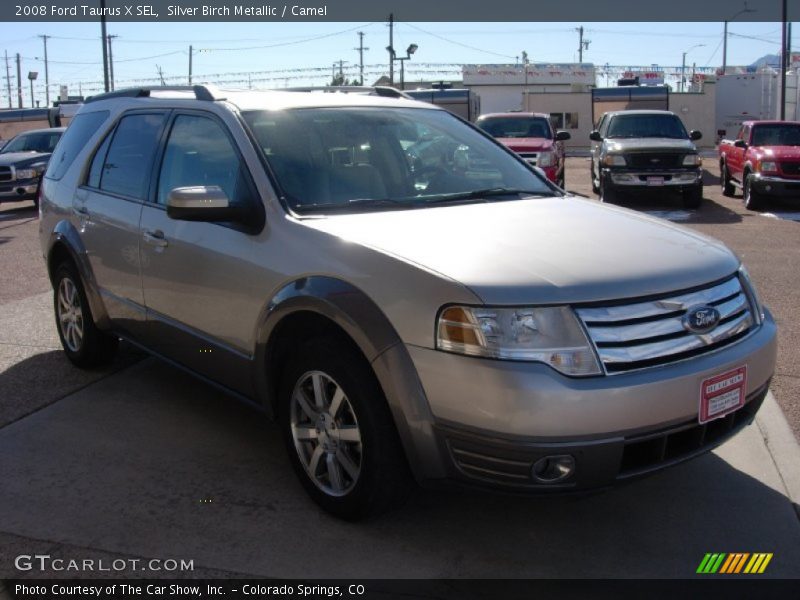 Silver Birch Metallic / Camel 2008 Ford Taurus X SEL
