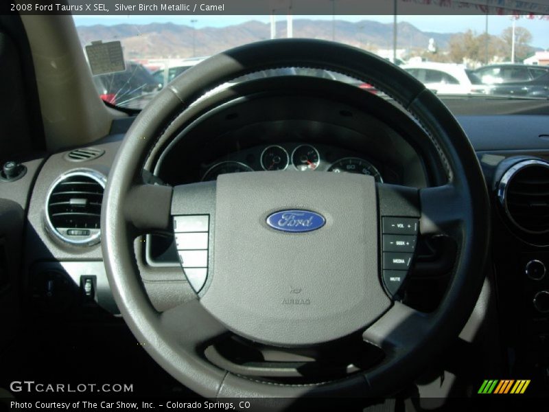 Silver Birch Metallic / Camel 2008 Ford Taurus X SEL
