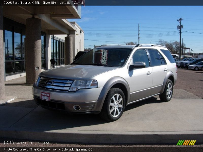 Silver Birch Metallic / Camel 2008 Ford Taurus X SEL