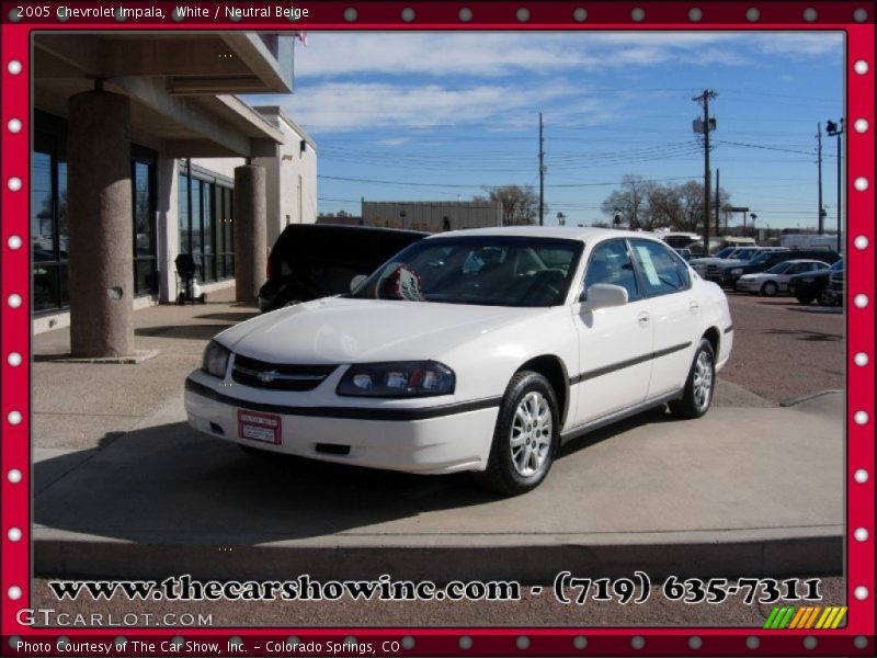 White / Neutral Beige 2005 Chevrolet Impala
