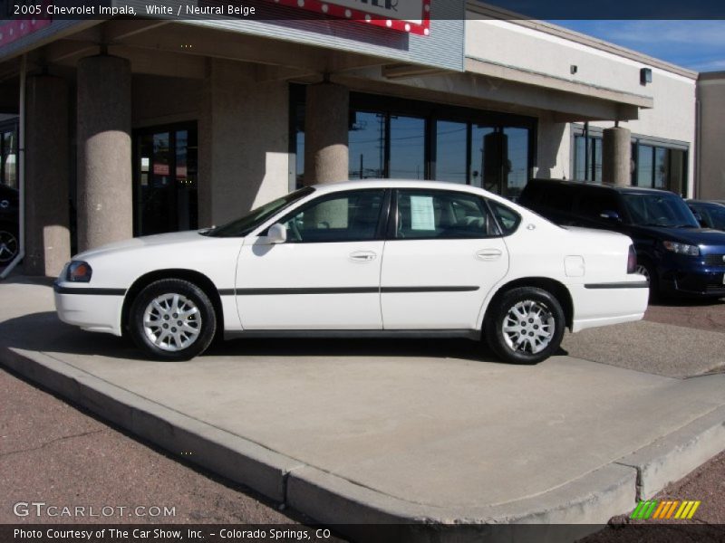 White / Neutral Beige 2005 Chevrolet Impala