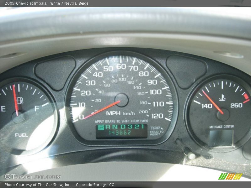 White / Neutral Beige 2005 Chevrolet Impala