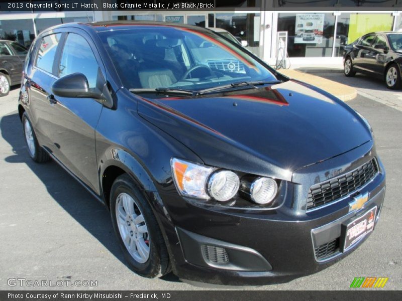 Black Granite Metallic / Jet Black/Brick 2013 Chevrolet Sonic LT Hatch