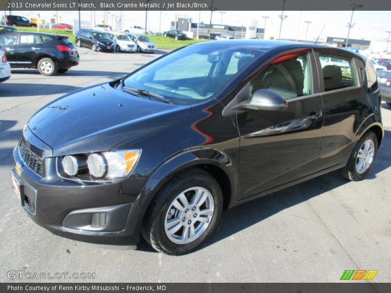Black Granite Metallic / Jet Black/Brick 2013 Chevrolet Sonic LT Hatch