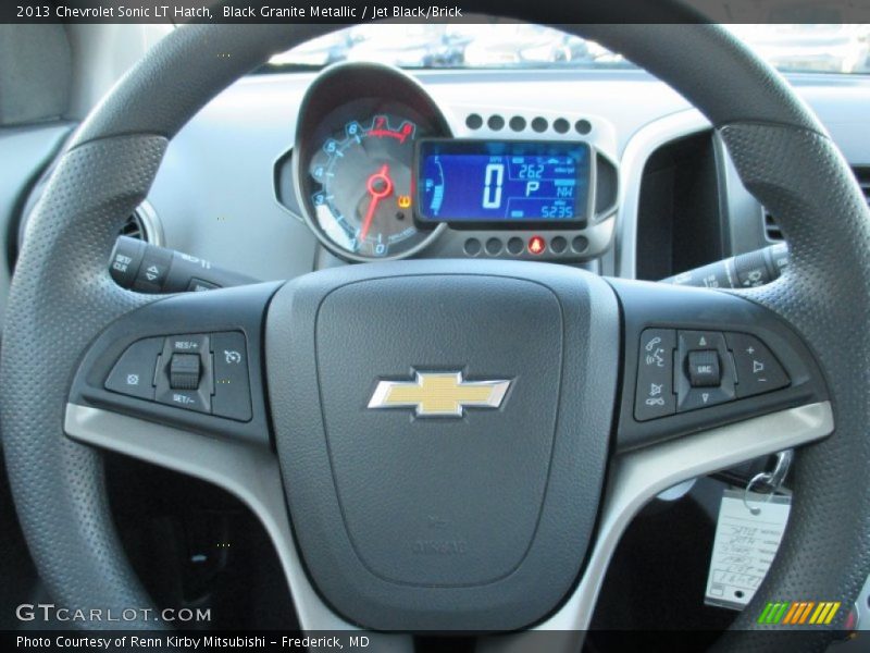 Black Granite Metallic / Jet Black/Brick 2013 Chevrolet Sonic LT Hatch