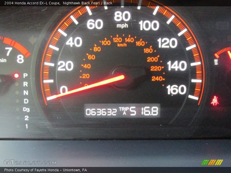 Nighthawk Black Pearl / Black 2004 Honda Accord EX-L Coupe